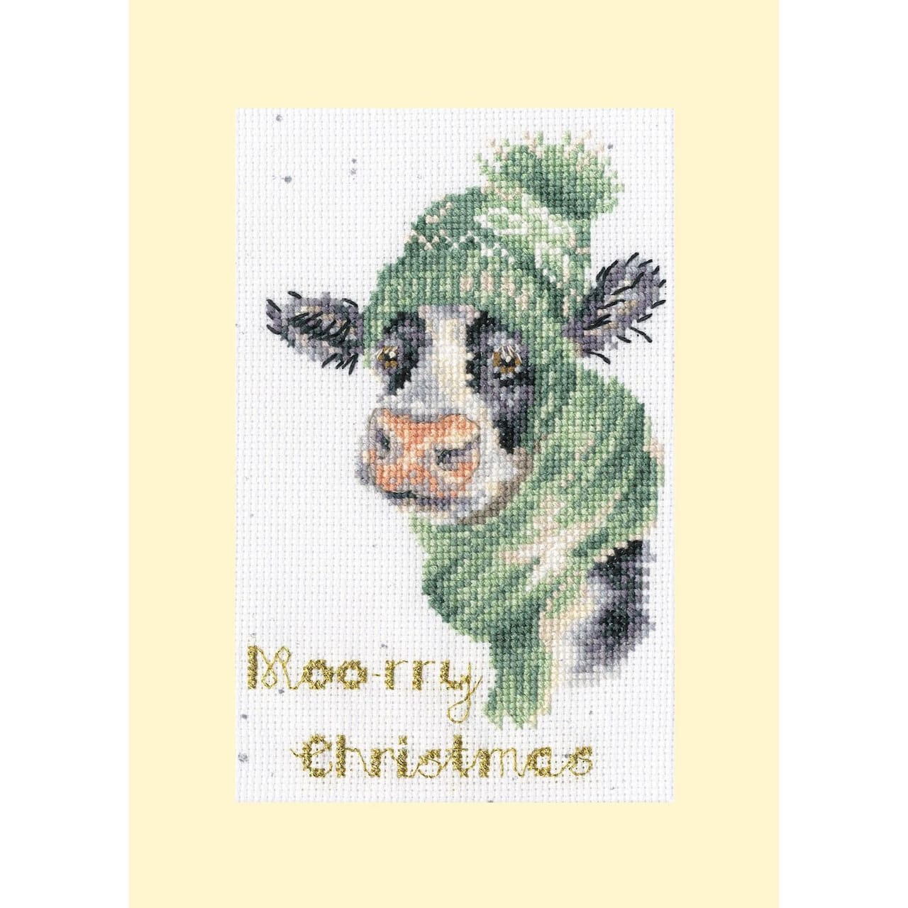 Bothy Threads Moo-rry Christmas Counted Cross Stitch Card Kit